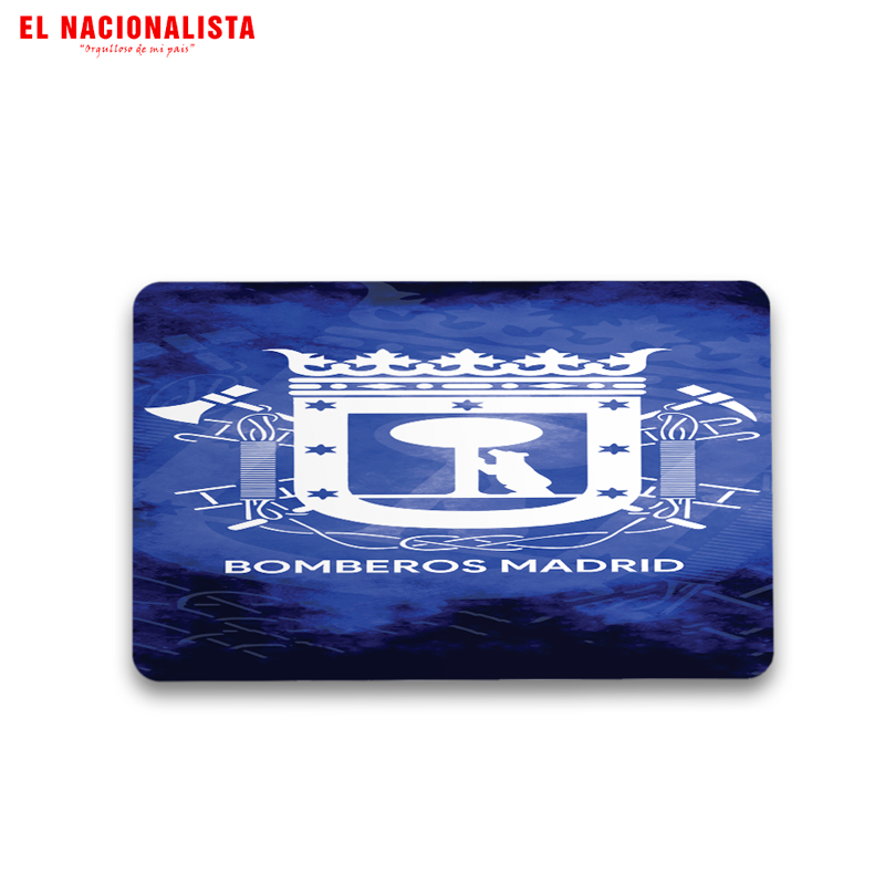 Imán Cuadrado para Nevera Bomberos Madrid – Souvenir Magnético con Escudo Oficial