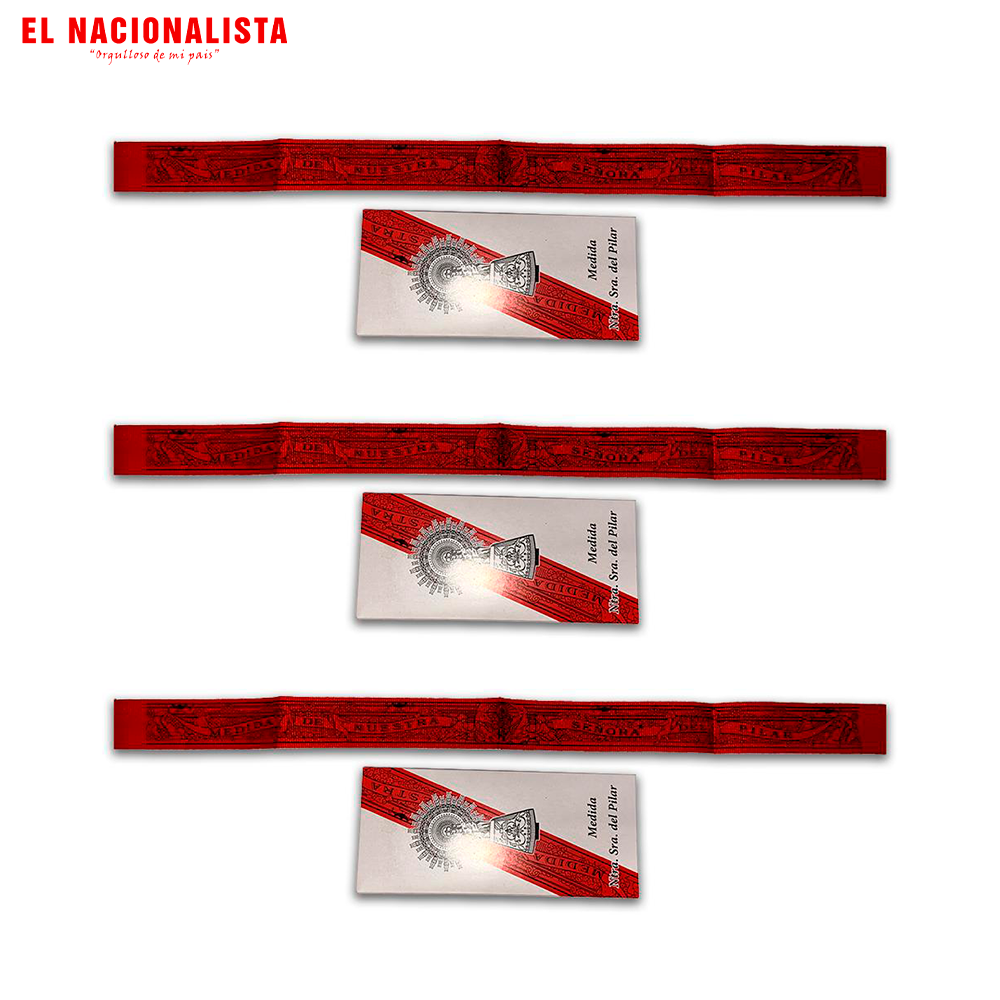 Pack Pulseras de Tela Roja de "Nuestra Señora Del Pilar"