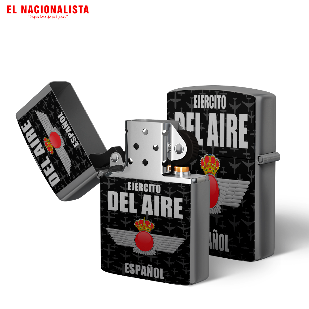 Encendedor Tipo Zippo Ejército del Aire Español – Mechero de Colección con Emblema del Ejército del Aire