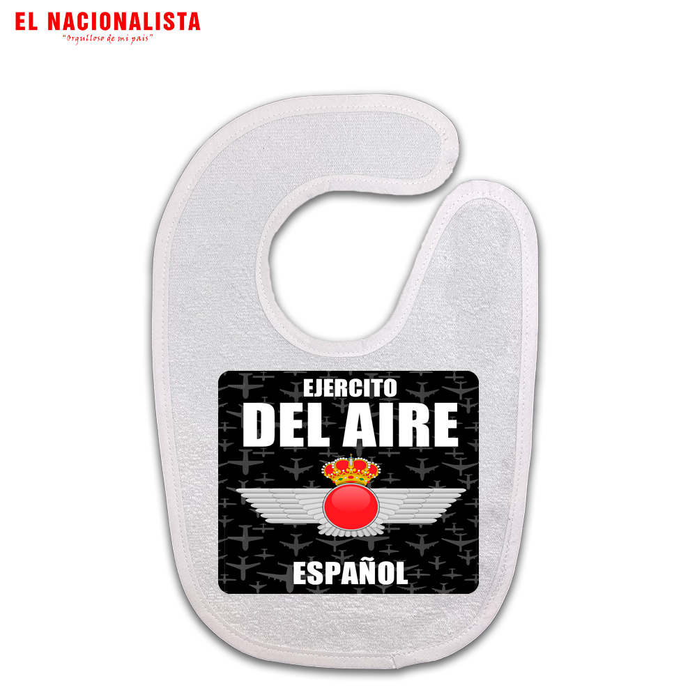 Babero para Bebé Ejército del Aire Español – Babero Personalizado con Emblema del Ejército del Aire