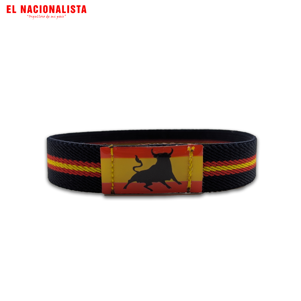 Pulsera Elástica Bandera de España con Toro de Osborne