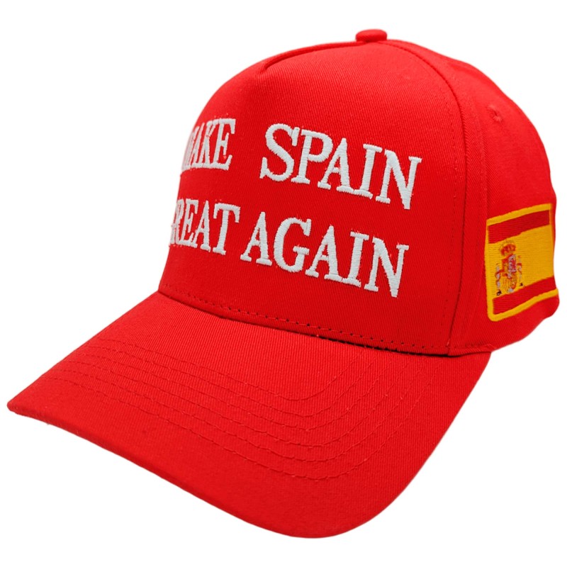 Gorra Make Spain Great Again Roja – Gorra de España con Bandera