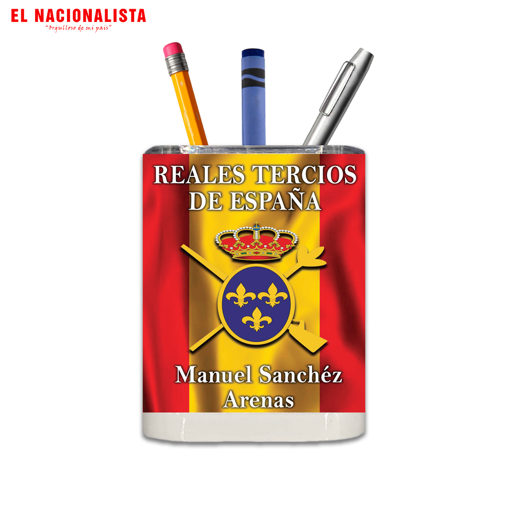 Porta Lápices Cuadrado Tercios de España – Cubilete de Escritorio Tercios de España