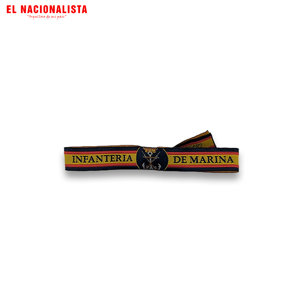 Pulsera de Tela Bordada Infantería de Marina – Pulsera de España con Escudo Militar