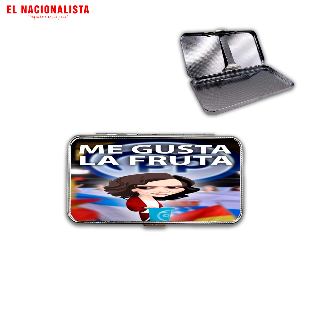 Pitillera Metálica Me gusta la Fruta – Estuche de Bolsillo Me gusta la Fruta