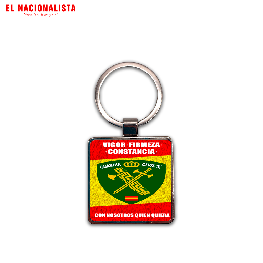 Llavero Cuadrado Metálico Guardia Civil – Accesorio Guardia Civil