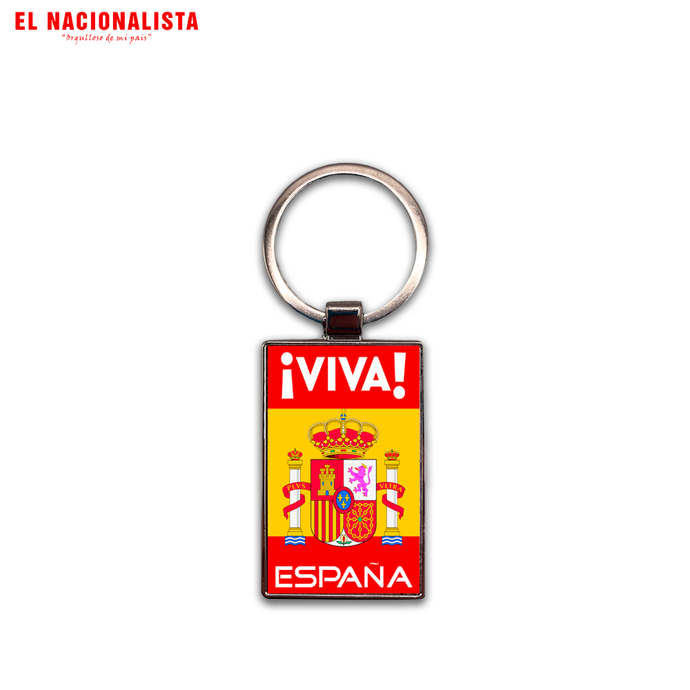 Llavero Rectangular Viva España bandera – Diseño Exclusivo Viva España bandera