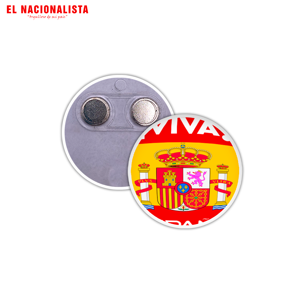 Imán Redondo Viva España bandera – Recuerdo Magnético Viva España bandera