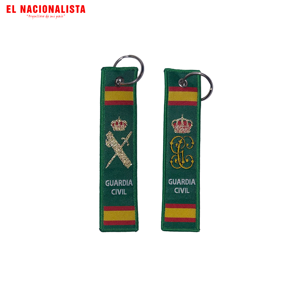 Llavero Largo Guardia Civil Doble – Emblema y Corona Real