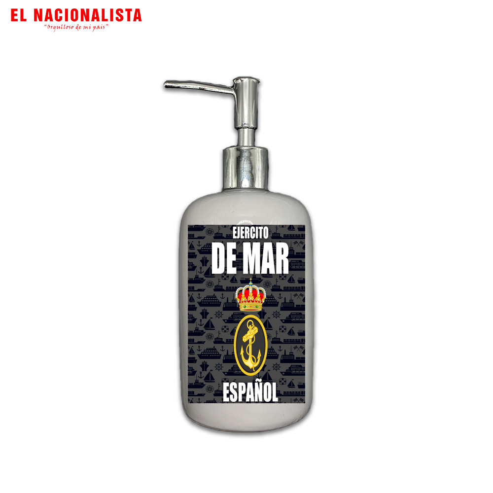Dispensador de Jabón Ejército de Mar Español – Dosificador de Baño con Emblema del Ejército de Mar
