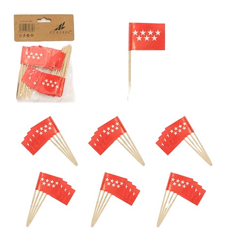 Palillos: Palillos de tapas con Bandera de Madrid