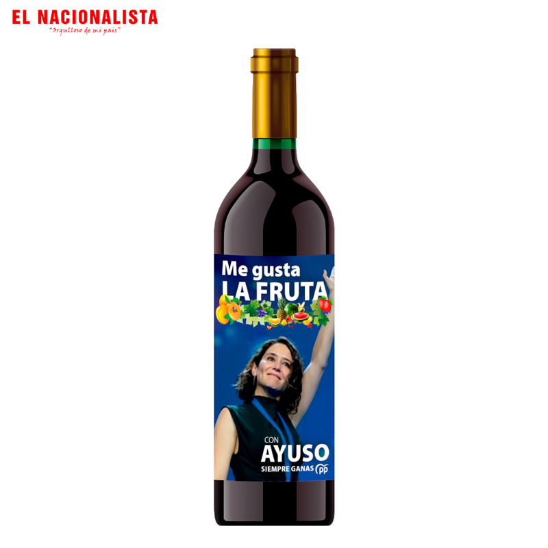 Botella de Vino Tinto Ayuso – Edición Especial Me Gusta la Fruta
