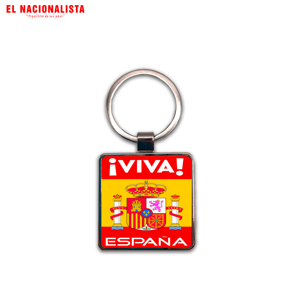 Llavero Cuadrado Viva España bandera – Accesorio de Calidad Viva España bandera