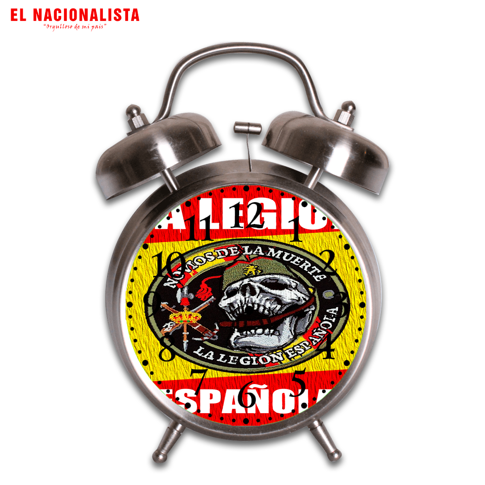 Reloj Despertador Legión Española Novios de la Muerte – Despertador de Mesa con Emblema Legionario