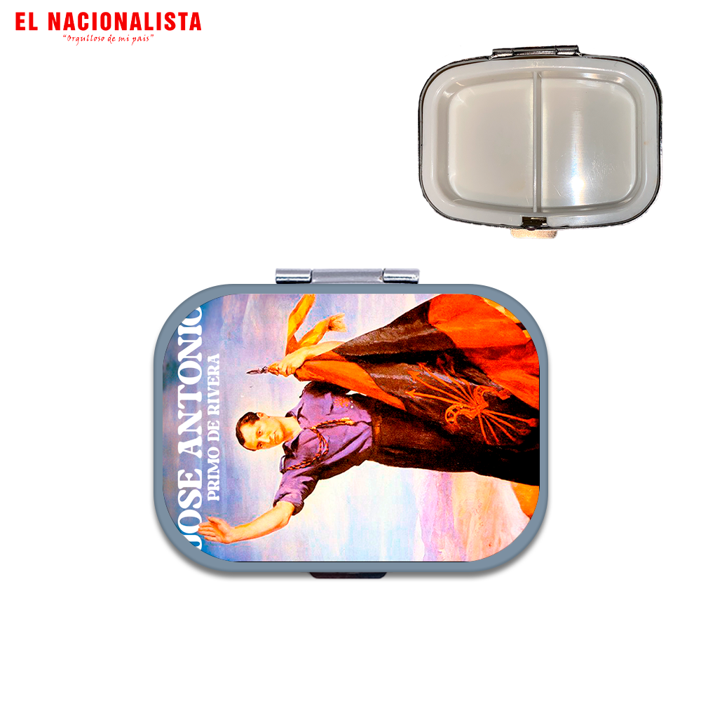 Pastillero Metálico Cuadrado Jose Antonio Primo de Rivera – Organizador Compacto Jose Antonio Primo de Rivera
