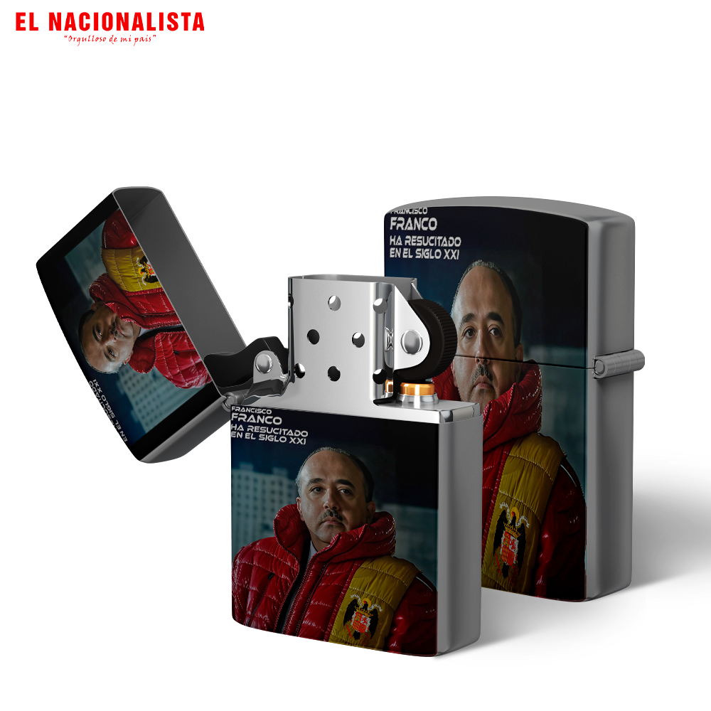 Mechero “Francisco Franco que ha resucitado en el siglo XXI”