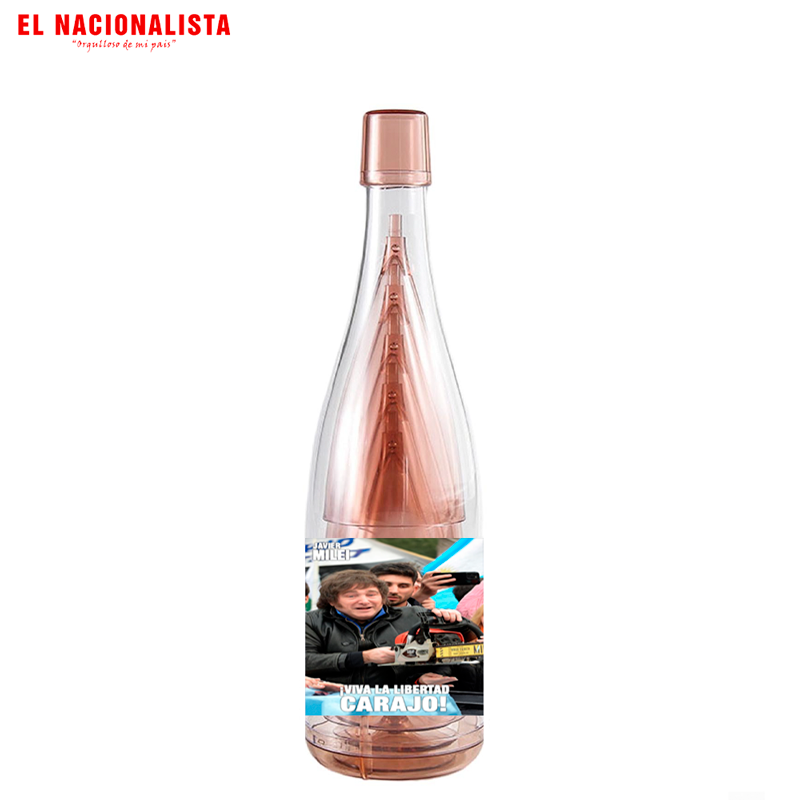 Kit de Vasitos en Botella Javier Milei – Set de Brindis Viva la Libertad