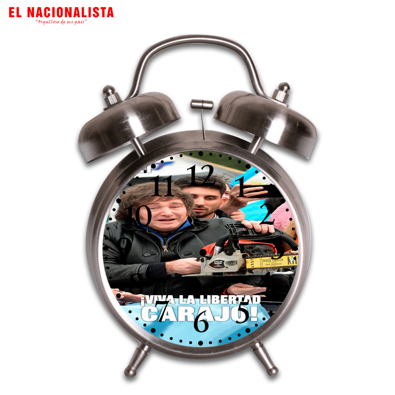 Reloj Despertador Javier Milei – Despertador de Mesa Viva la Libertad