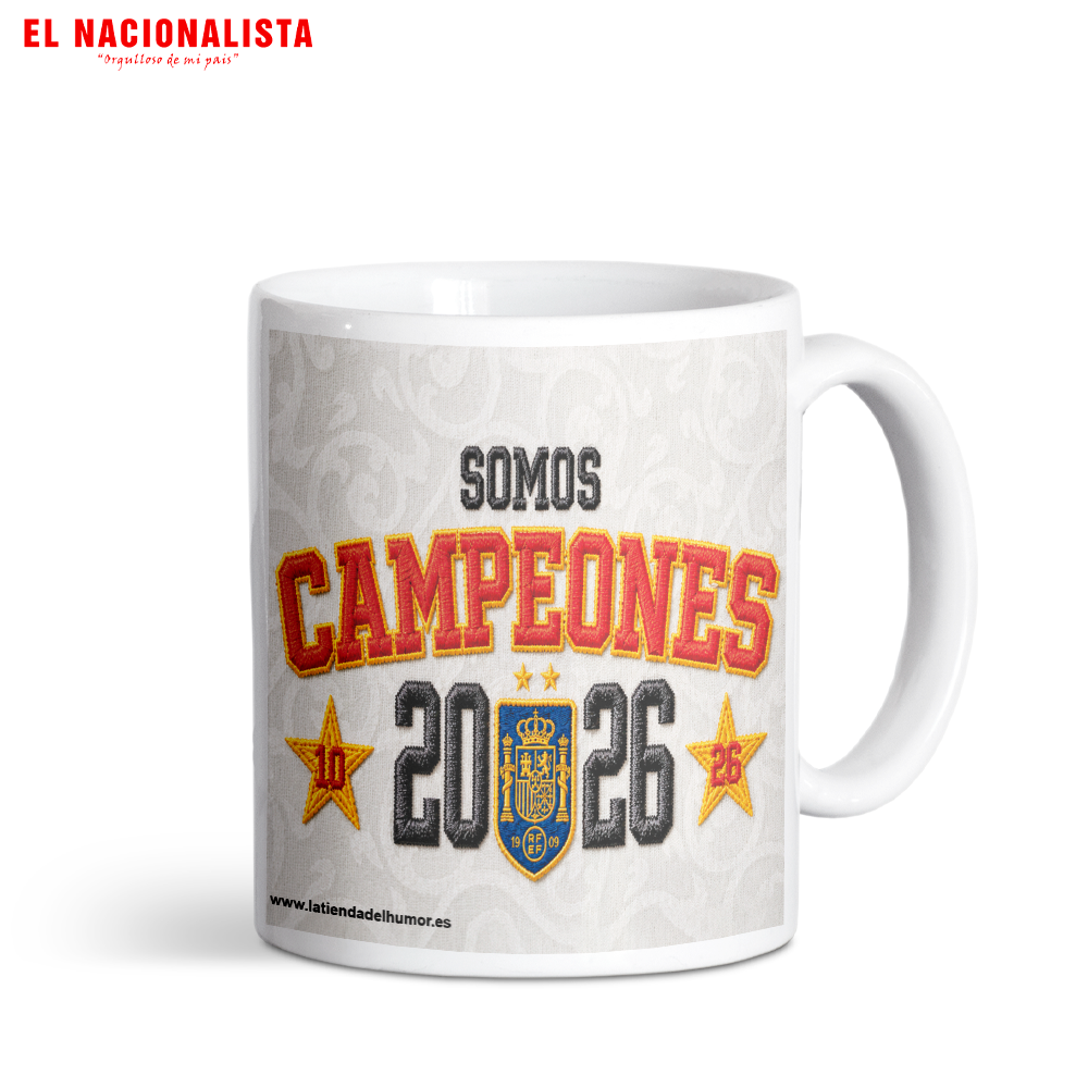 Taza Somos Campeones 2026 Fondo Blanco