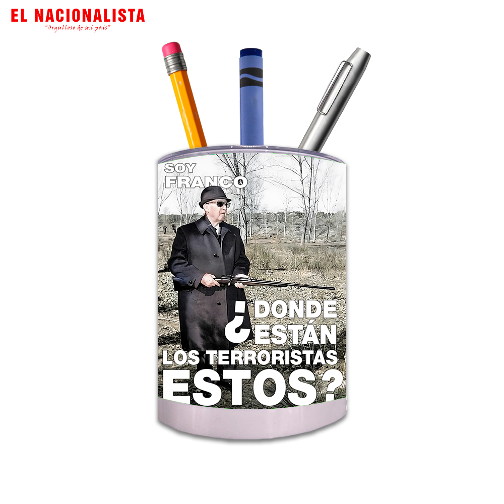 Porta Lápices Circular Soy Franco donde están los Terroristas – Orden con Identidad Soy Franco donde están los Terroristas