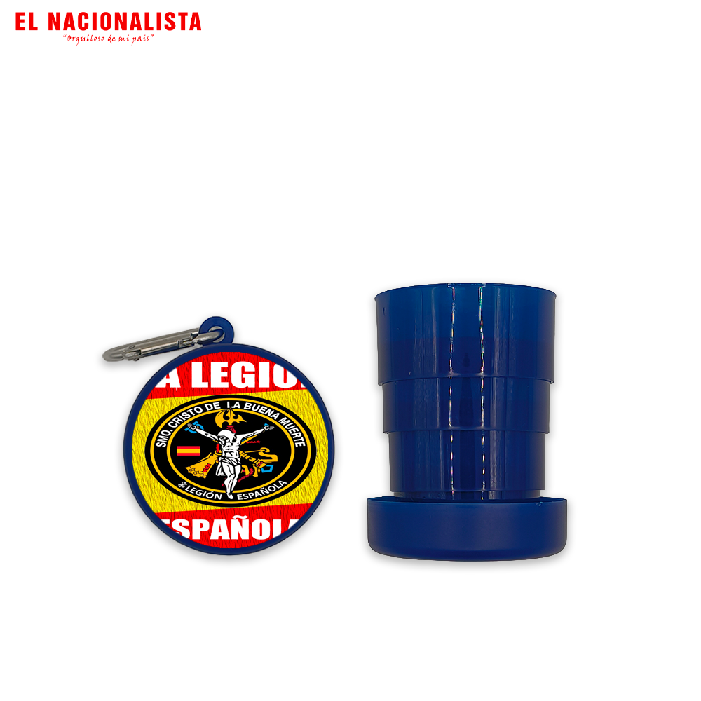 Vaso Plegable Portátil Cristo de la Buena Muerte – Copa de Viaje con Imagen del Cristo de la Buena Muerte