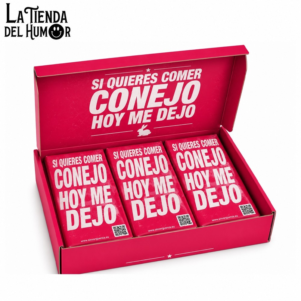 Expositor Caja 20 Chocolates Humor Conejo