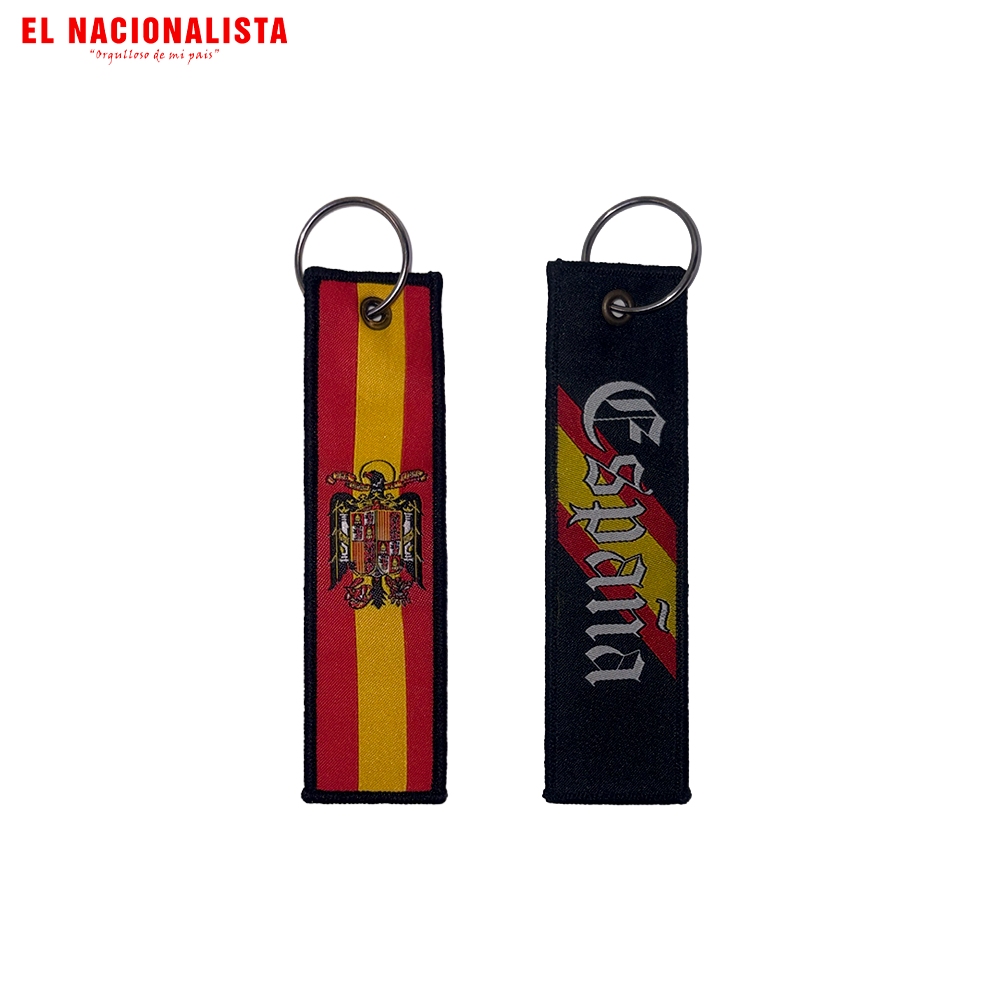 Llavero Largo Bandera de España con Escudo – Águila Nacional