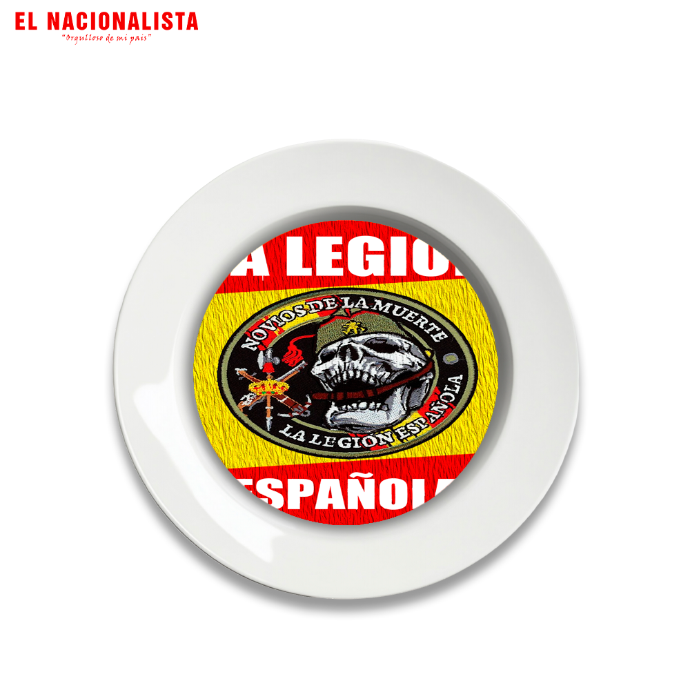 Plato Decorativo Legión Española Novios de la Muerte – Plato de Cerámica con Emblema Legionario