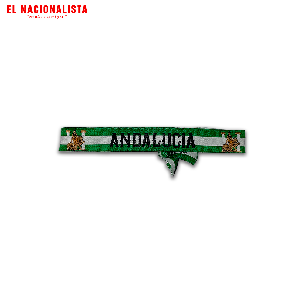 Pulsera Andalucía Escudo – Verde con Hércules Bordado
