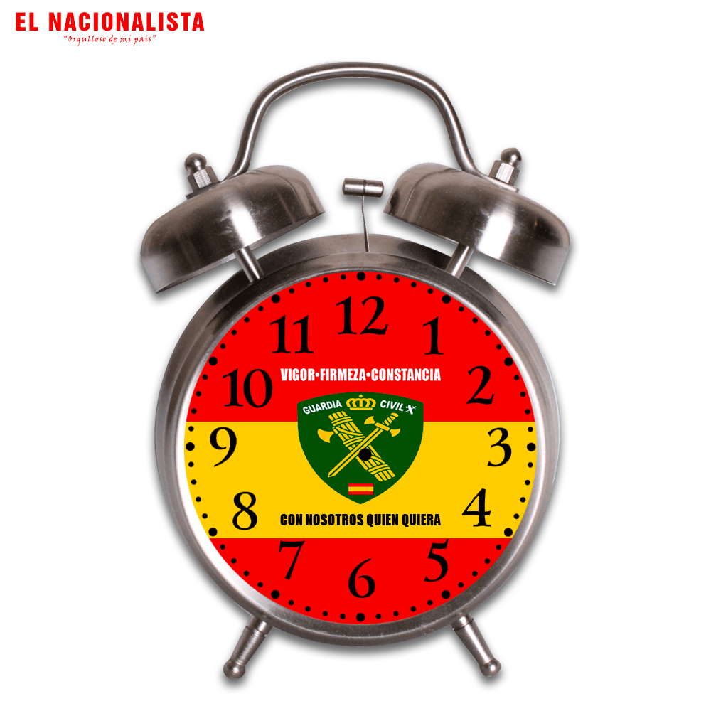 Reloj Despertador Guardia Civil España – Despertador de Mesa con Emblema de la Guardia Civil