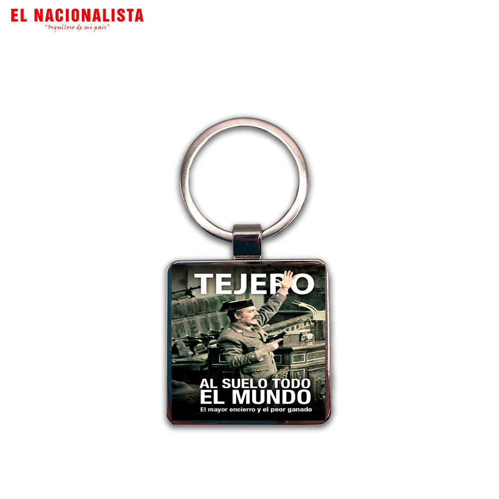 Llavero Cuadrado Tejero Al suelo todo el mundo – Accesorio de Calidad Tejero Al suelo todo el mundo