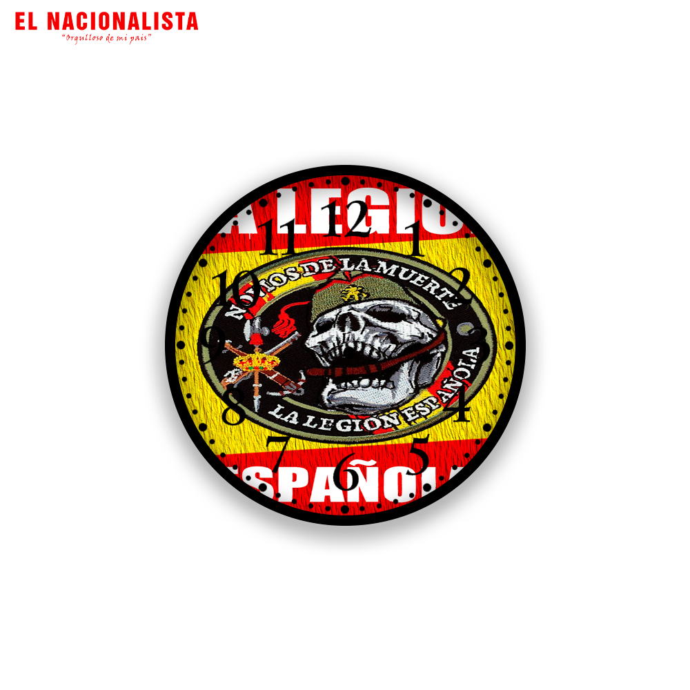 Reloj de Pared Redondo Legión Española Novios de la Muerte – Reloj con Emblema Legionario