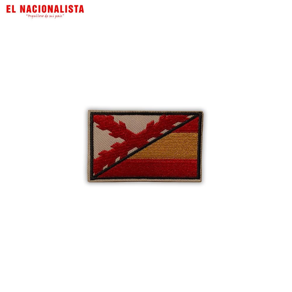 Parche Térmico Cruz de Borgoña y Bandera – Diagonal Táctico