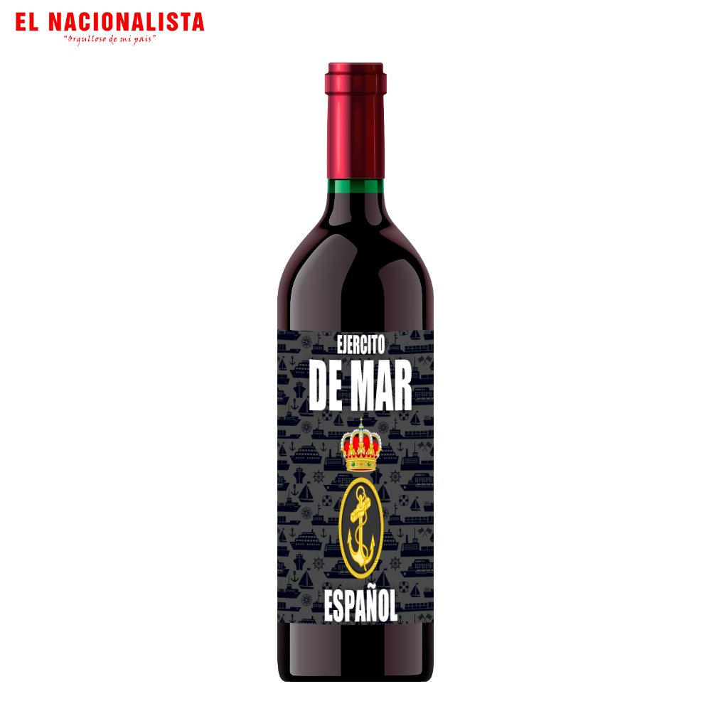 Botella de Vino Tinto Ejército de Mar Español – Edición Especial con Emblema del Ejército de Mar