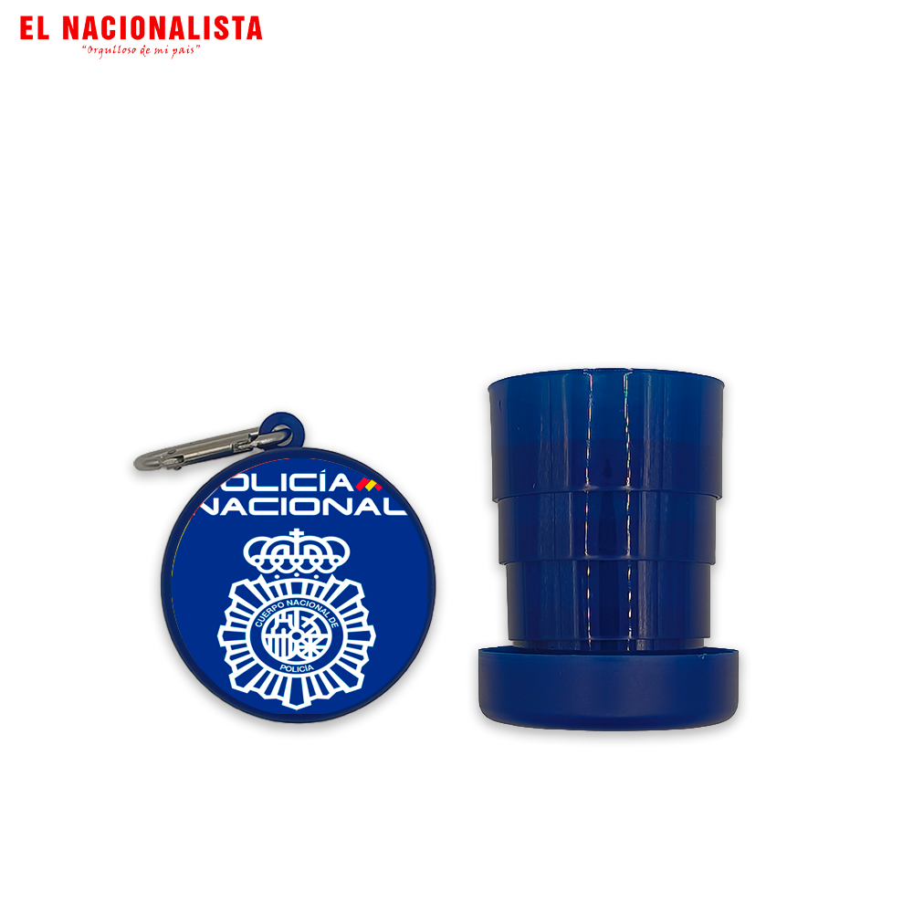 Vaso Plegable Portátil Policía Nacional – Copa de Viaje con Emblema de la Policía Nacional