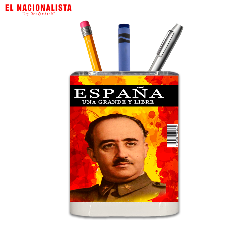 Porta Lápices Cuadrado España Grande y Libre Franco – Organiza con Identidad España Grande y Libre Franco