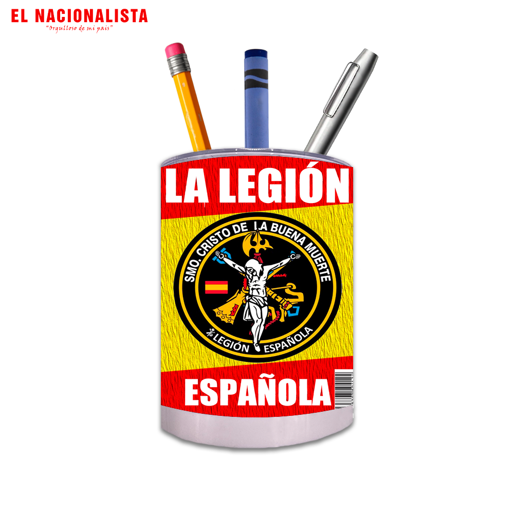 Porta Lápices Circular Cristo de la Buena Muerte – Cubilete de Escritorio con Imagen del Cristo de la Buena Muerte