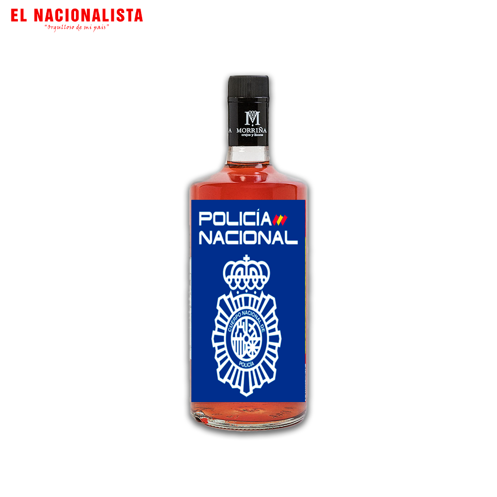 Botella de Licor Artesanal Policía Nacional – Edición Premium con Emblema de la Policía Nacional