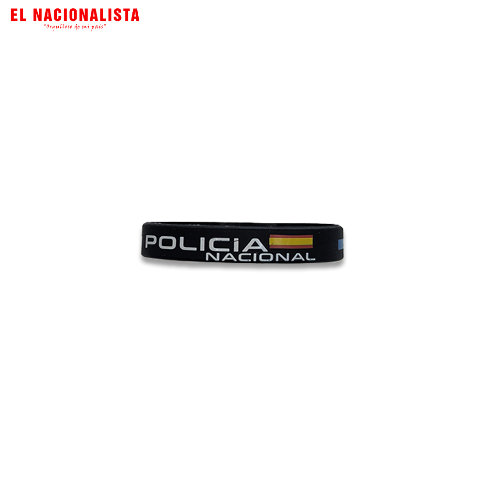 Pulsera Elástica de Plástico Policía Nacional
