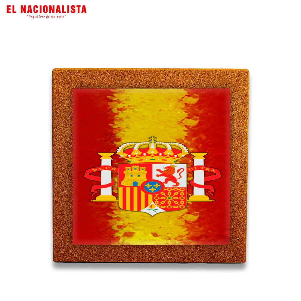 Baldosa Decorativa Escudo con bandera españa – Arte para tu Hogar Escudo con bandera españa