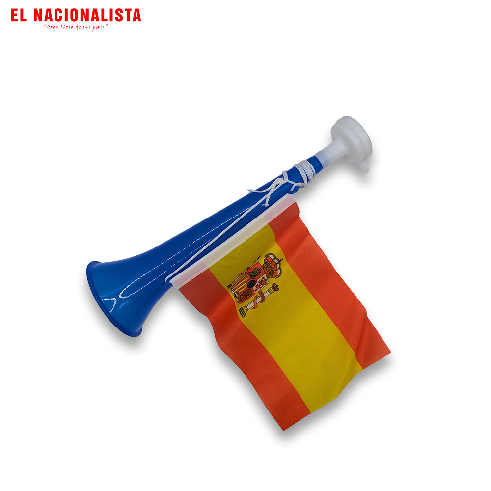 Bocina de Aire de España con Bandera – Trompeta Manual de Animación para el Mundial