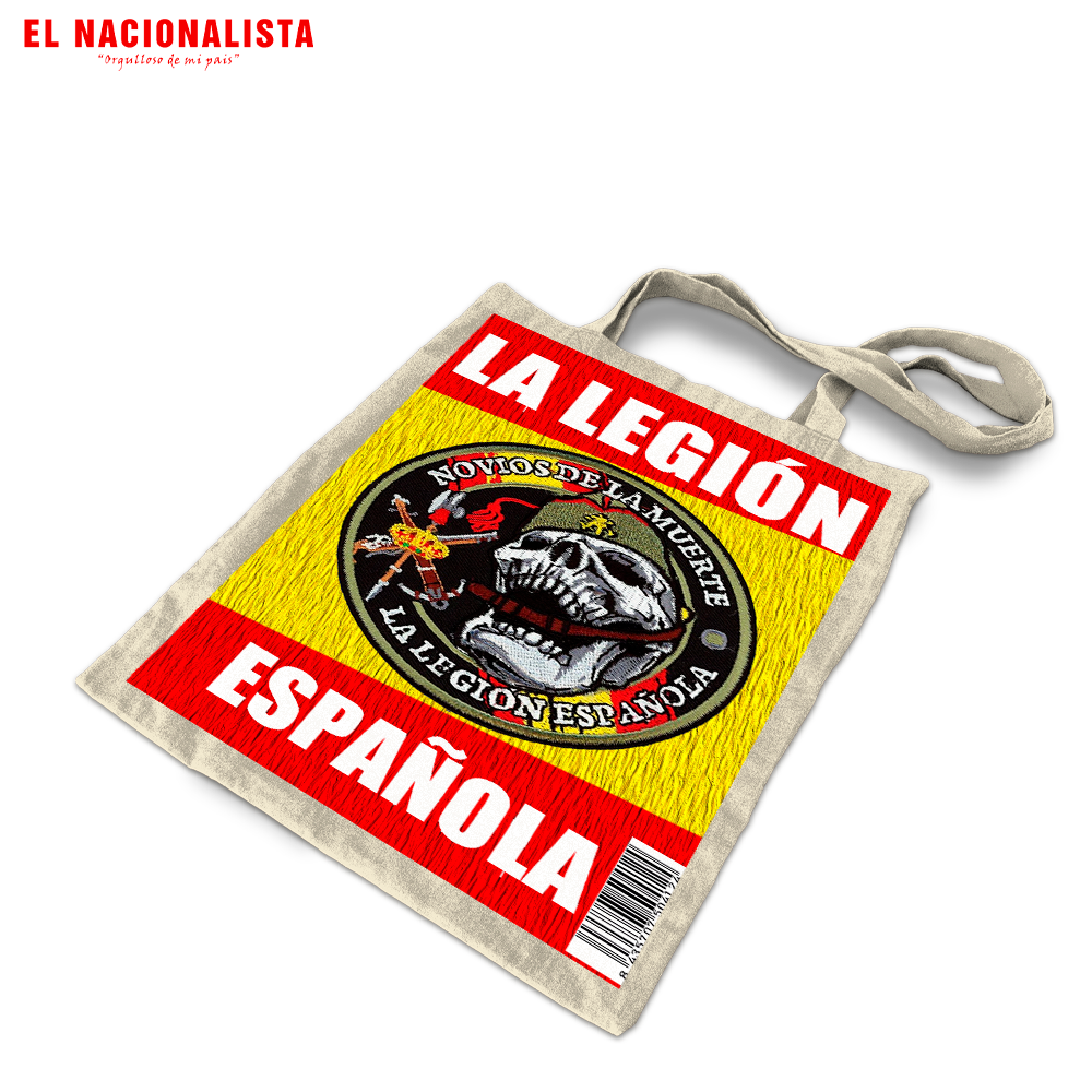 Bolsa de Tela Tote Bag Legión Española Novios de la Muerte – Bolso con Emblema Legionario