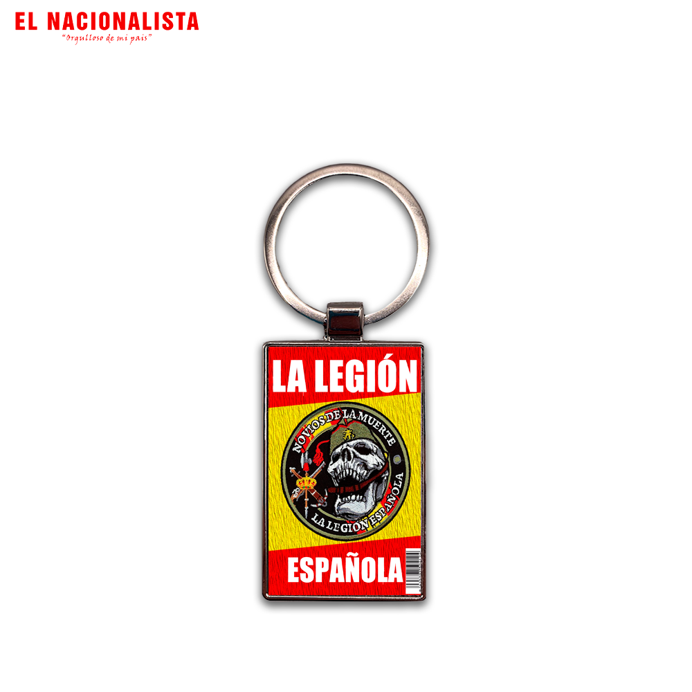 Llavero Rectangular Metálico Legión Española Novios de la Muerte – Accesorio con Emblema Legionario