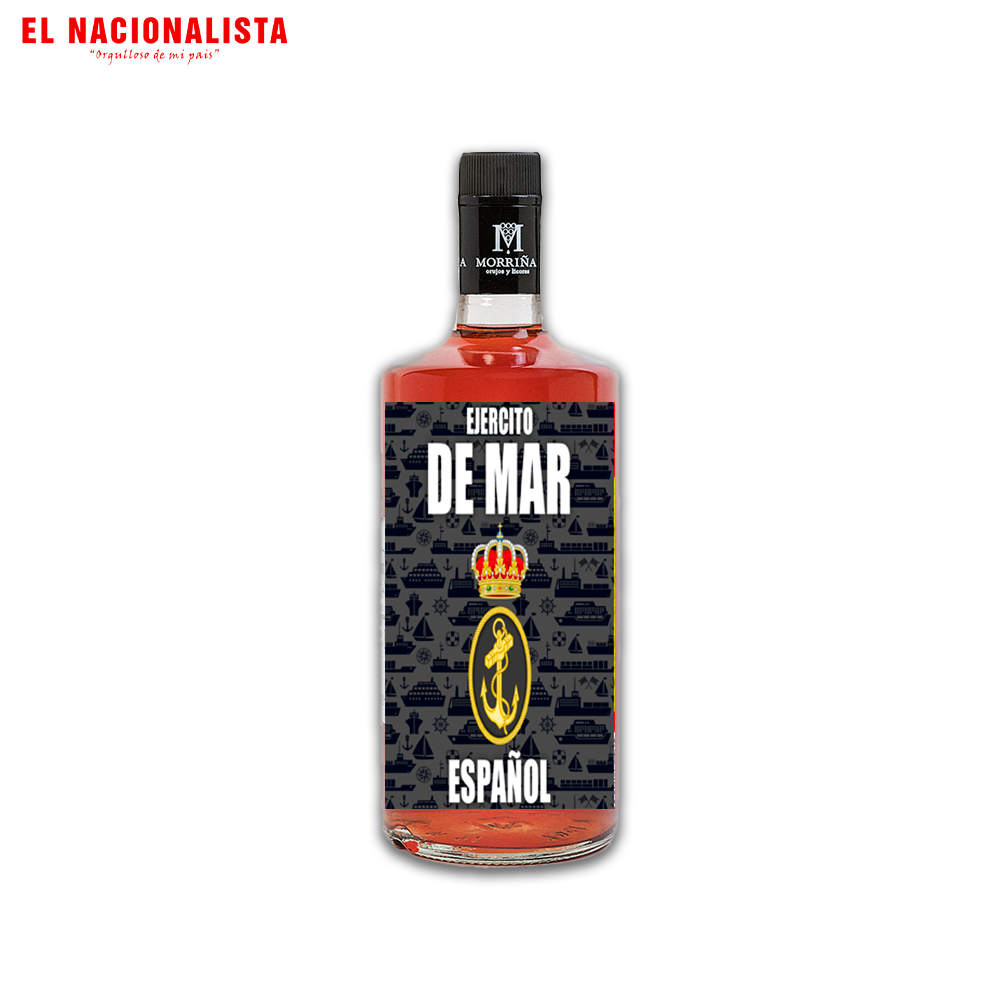 Botella de Licor Artesanal Ejército de Mar Español – Edición Premium con Emblema del Ejército de Mar