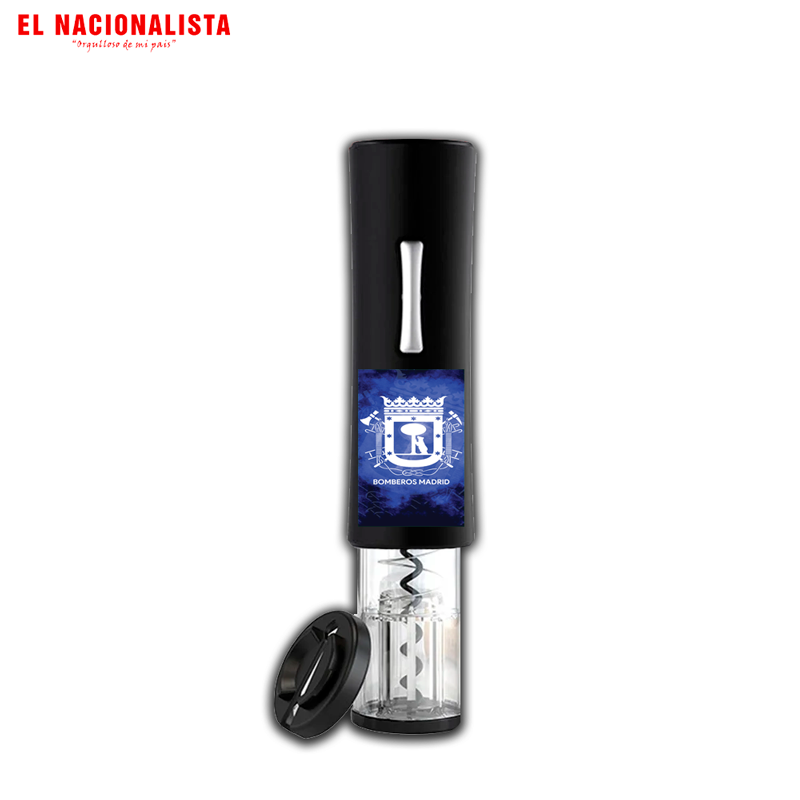 Sacacorchos Eléctrico Bomberos Madrid – Abridor Automático con Escudo Oficial