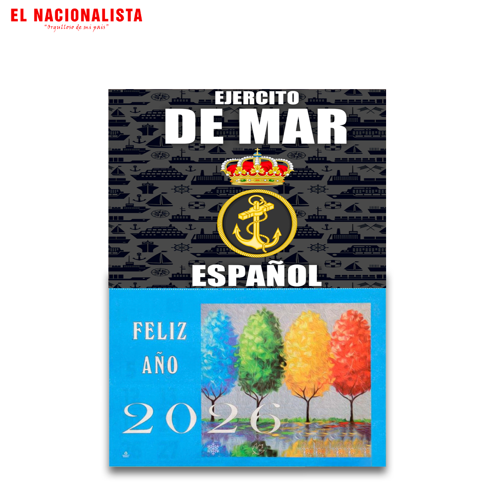 Calendario 2026 Ejército de Mar Español – Planificador Anual con Emblema del Ejército de Mar