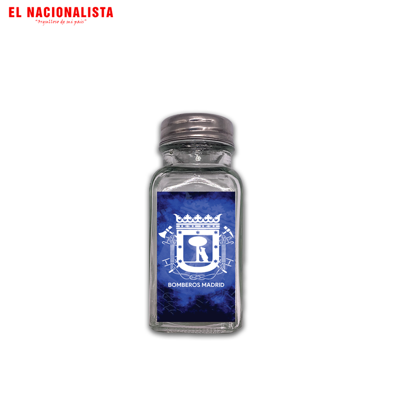 Salero de Cristal Bomberos Madrid – Dispensador de Sal con Escudo Oficial
