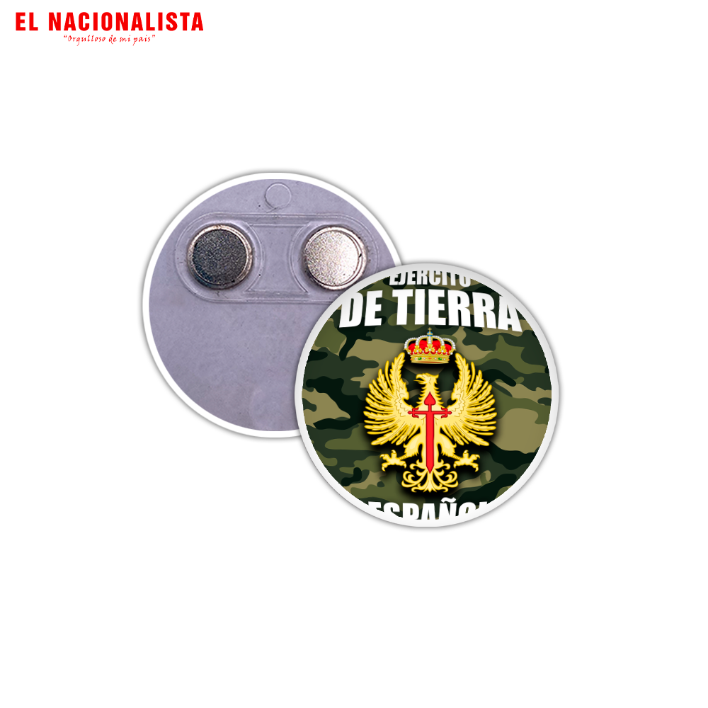 Imán Redondo para Nevera Ejército de Tierra Español – Souvenir Magnético con Emblema del Ejército de Tierra