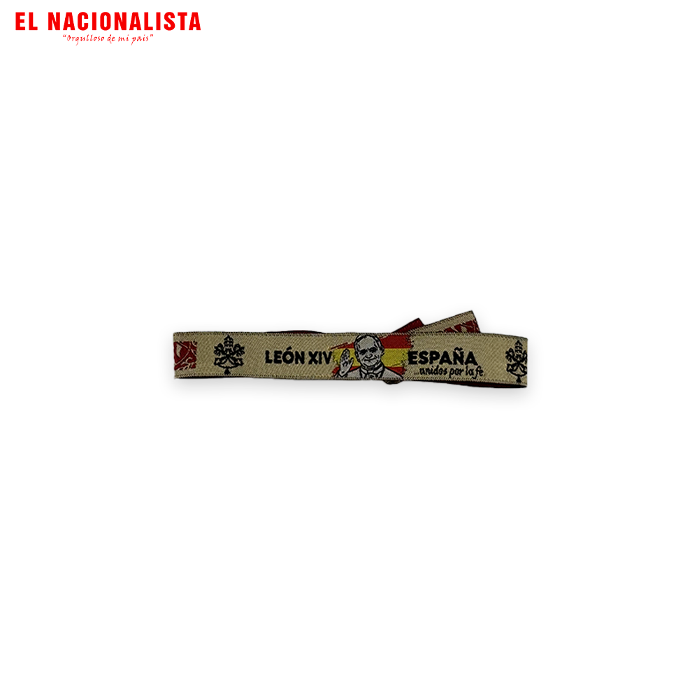 Pulsera Tela Leon XIV Unidos por la Fe