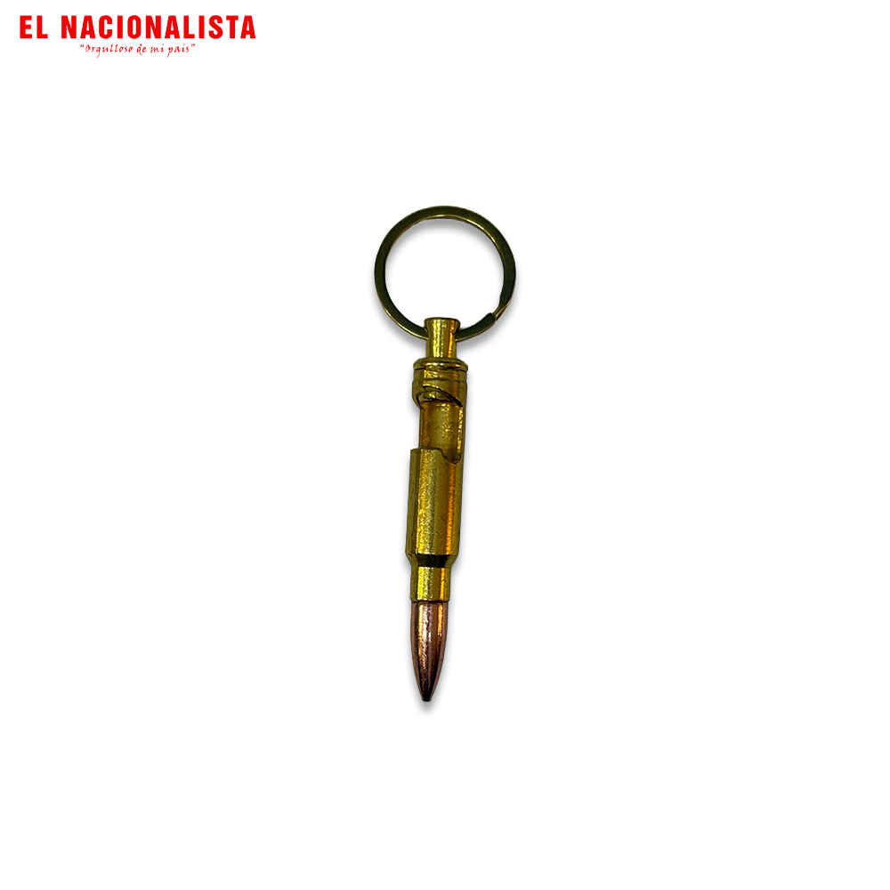 Llavero Dorado Bala – Accesorio Militar